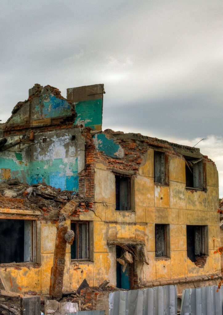 Ruines après bombardements
